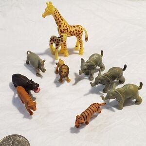 Large lot squishy ZOO wildlife animals 10 +
